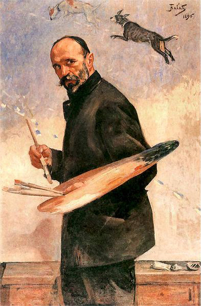 Self-portrait from palette
